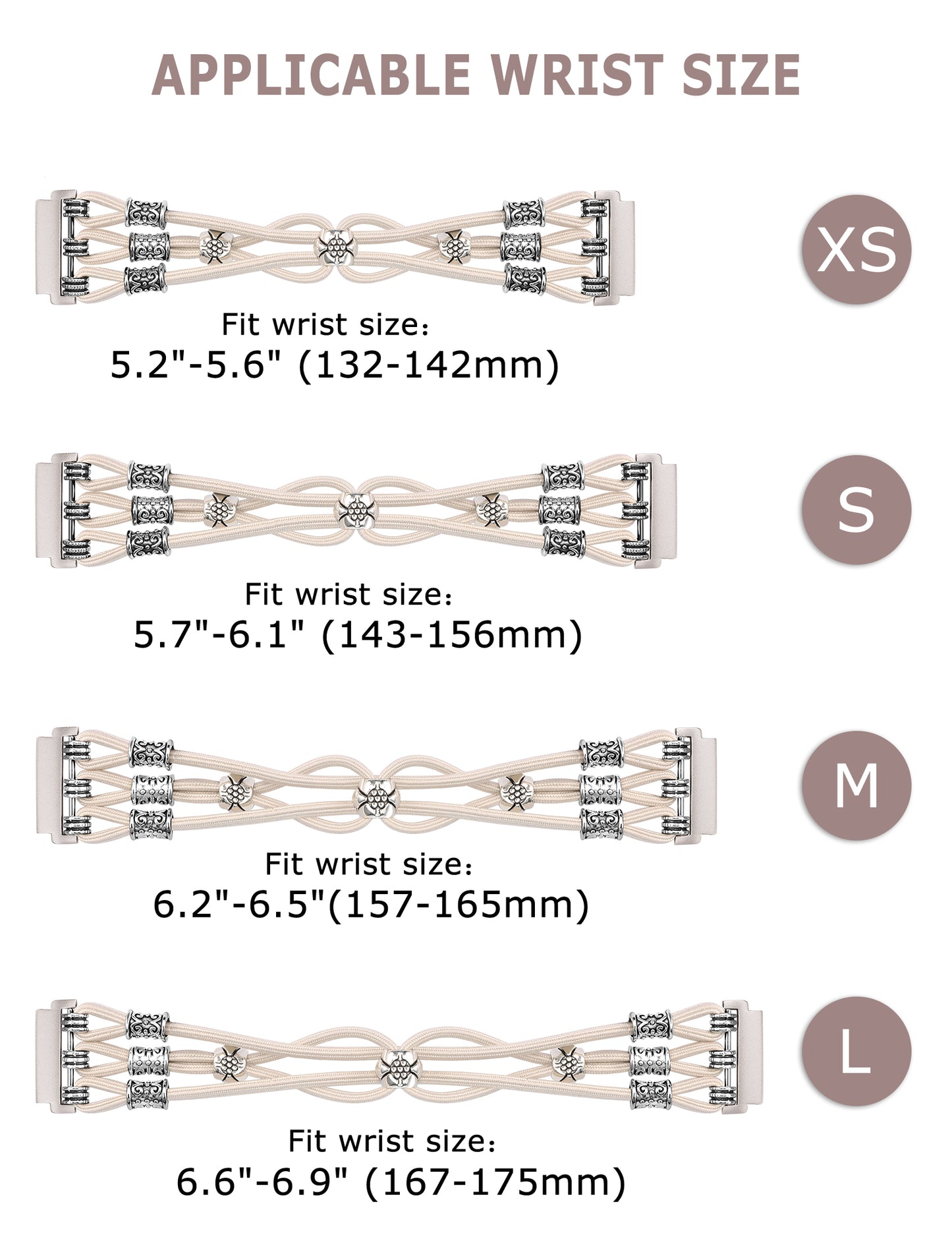 TOYOUTHS Boho Beaded Bracelet Band Compatible with Samsung Galaxy Watch 7 6 5 4 FE 40mm 44mm/Watch 6 Classic/Watch 5 Pro/Watch 4 Classic/Active 2/Watch 3 Women, 20mm Stretchy Solo Loop Dressy Strap