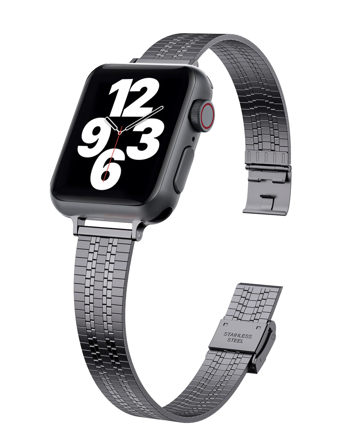 TOYOUTHS Thin Bands Compatible with Apple Watch Band 38mm 40mm 42mm 44mm 45mm 49mm Women Girls, Slim Stainless Steel Metal Band Strap Wristbands Accessories for iwatch Series Ultra 8 7 6 SE 5 4 3 2 1