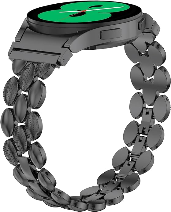 TOYOUTHS Compatible with Samsung Galaxy Watch 5 Pro Band 45mm/ Samsung Galaxy Watch 5 Band/Galaxy Watch 4 Band 40mm 44mm/ Galaxy Watch 4 Classic Bands 42mm 46mm for Women, Metal Bling Bracelet Strap