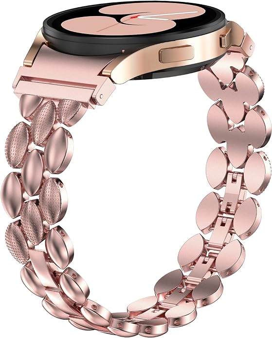 TOYOUTHS Compatible with Samsung Galaxy Watch 5 Pro Band 45mm/ Samsung Galaxy Watch 5 Band/Galaxy Watch 4 Band 40mm 44mm/ Galaxy Watch 4 Classic Bands 42mm 46mm for Women, Metal Bling Bracelet Strap