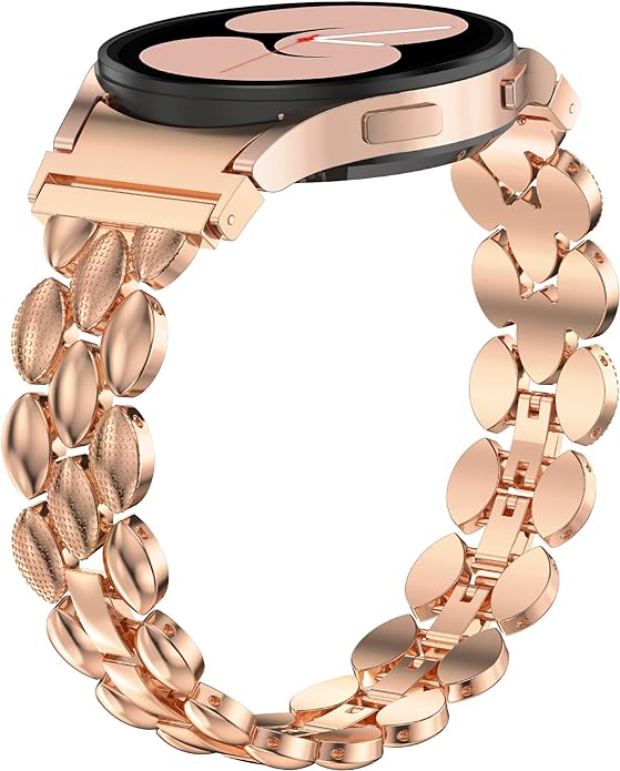 TOYOUTHS Compatible with Samsung Galaxy Watch 5 Pro Band 45mm/ Samsung Galaxy Watch 5 Band/Galaxy Watch 4 Band 40mm 44mm/ Galaxy Watch 4 Classic Bands 42mm 46mm for Women, Metal Bling Bracelet Strap