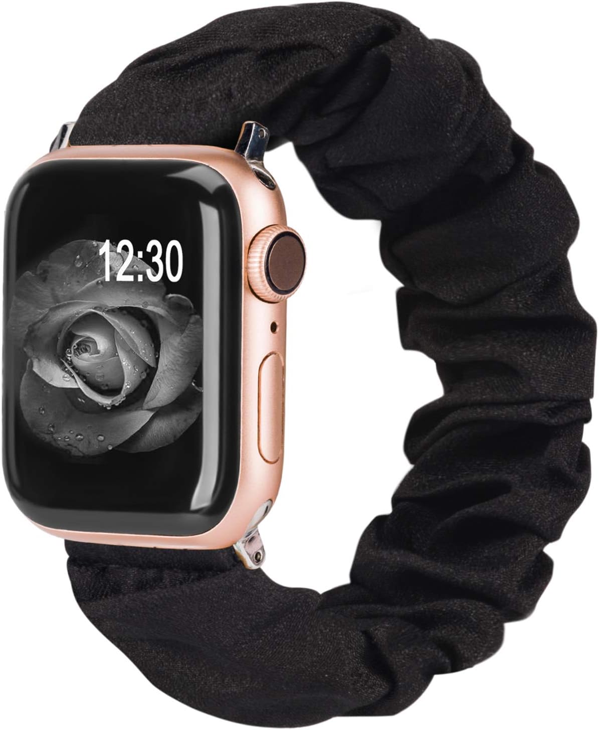 TOYOUTHS Compatible with Apple Watch Band Scrunchie 38mm 40mm 41mm Women Elastic Strap Soft Cloth Fabric Pattern Holiday Themed Gift Bracelet for iWatch Series SE 9 8 7 6 5 4 3 2 1