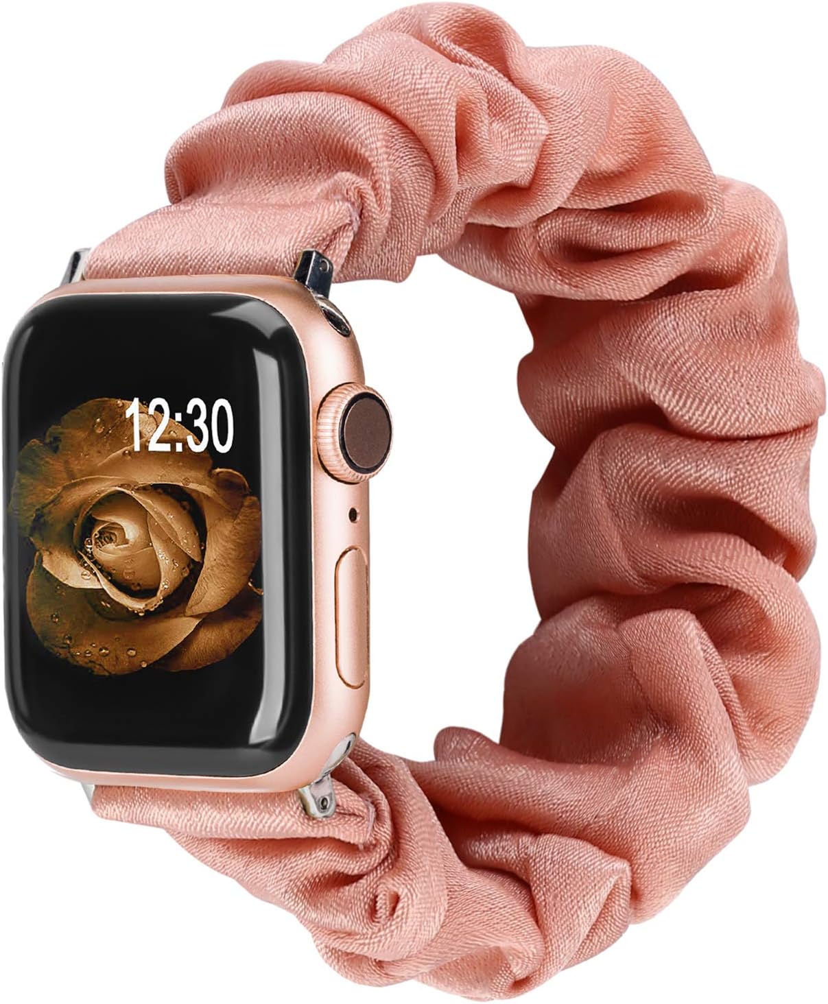 TOYOUTHS Compatible with Apple Watch Band Scrunchie 38mm 40mm 41mm Women Elastic Strap Soft Cloth Fabric Pattern Holiday Themed Gift Bracelet for iWatch Series SE 9 8 7 6 5 4 3 2 1
