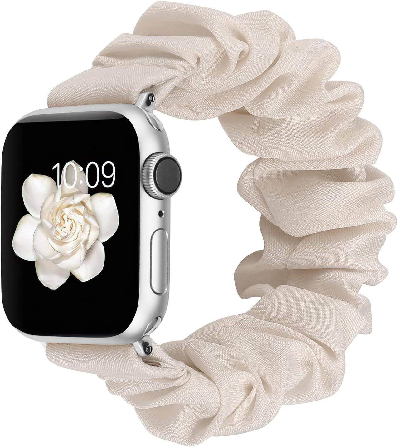TOYOUTHS Compatible with Apple Watch Band Scrunchie 38mm 40mm 41mm Women Elastic Strap Soft Cloth Fabric Pattern Holiday Themed Gift Bracelet for iWatch Series SE 9 8 7 6 5 4 3 2 1