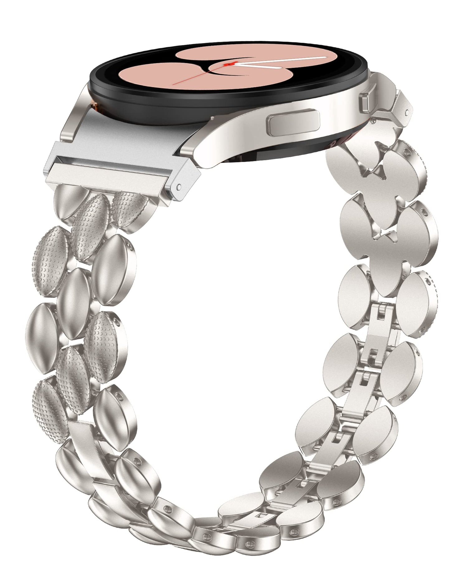 TOYOUTHS Compatible with Samsung Galaxy Watch 5 Pro Band 45mm/ Samsung Galaxy Watch 5 Band/ Galaxy Watch 4 Band 40mm 44mm/ Galaxy Watch 4 Classic Bands 42mm 46mm for Women, Metal Bling Bracelet Strap for 20mm Bandwidth Watch