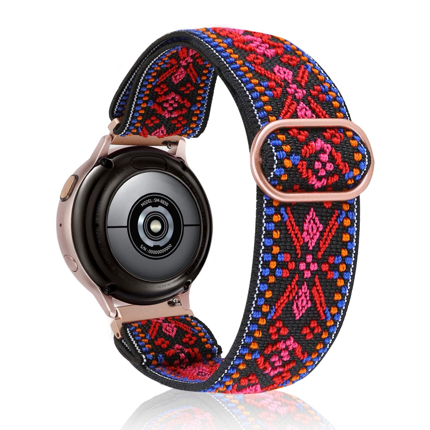 TOYOUTHS 20mm Stretchy Nylon Loop Band Compatible with Samsung Galaxy Watch 4 40mm 44mm/Active 2 40mm 44mm/Watch 4 Classic 42mm 46mm/Active 40mm/Watch 3 41mm, Women/Men Elastic Watch Strap Replacement