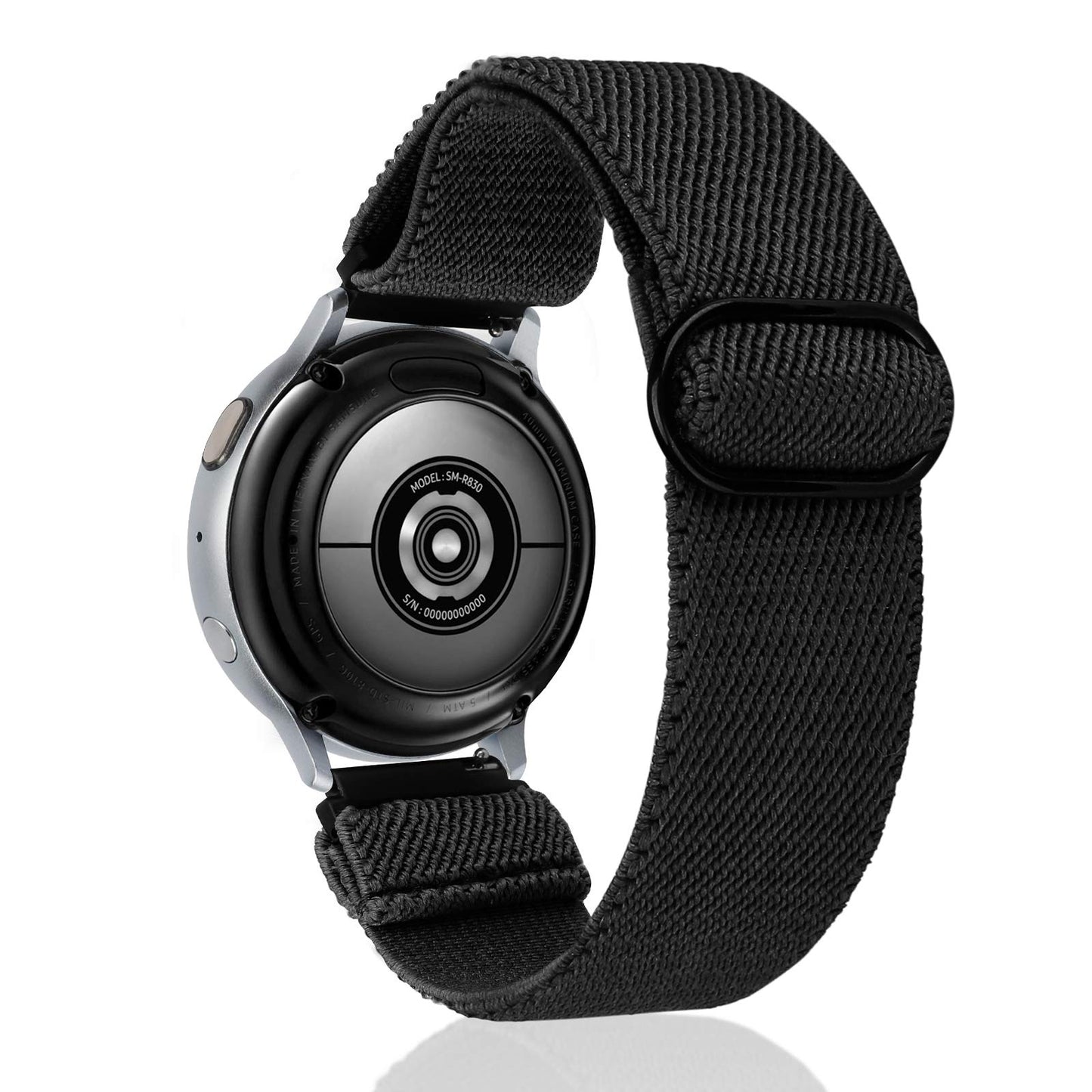 TOYOUTHS 20mm Stretchy Nylon Loop Band Compatible with Samsung Galaxy Watch 4 40mm 44mm/Active 2 40mm 44mm/Watch 4 Classic 42mm 46mm/Active 40mm/Watch 3 41mm, Women/Men Elastic Watch Strap Replacement