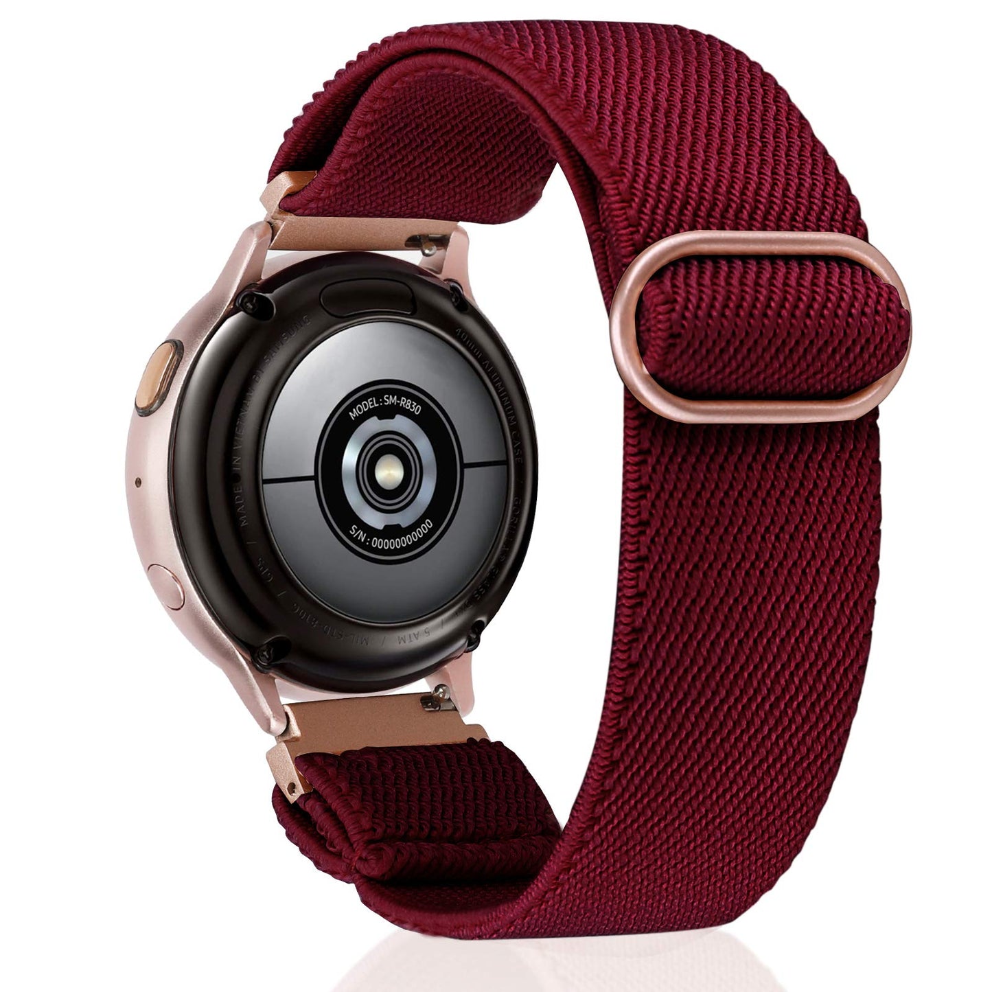 TOYOUTHS 20mm Stretchy Nylon Loop Band Compatible with Samsung Galaxy Watch 4 40mm 44mm/Active 2 40mm 44mm/Watch 4 Classic 42mm 46mm/Active 40mm/Watch 3 41mm, Women/Men Elastic Watch Strap Replacement