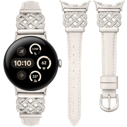 Celtic Knot Leather Band for Google Pixel Watch 3 41mm/Pixel Watch 2/Pixel Watch 1 Band Women