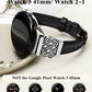 TOYOUTHS Celtic Knot Leather Band Compatible with Google Pixel Watch 3 41mm/Pixel Watch 2/Pixel Watch 1 Band Women, Slim Dressy Thin Fashion Designer Premium Leather Strap for Pixel 3 2 1 Smartwatch