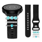 TOYOUTHS Decorative Ring Loop Compatible with Samsung Galaxy Watch 4 & 5 40mm 44mm Band Charms, Glitter Boho Engraved Silicone Straps for Watch 5 Pro/Watch 4 Classic/Watch 3 41mm/Active 2