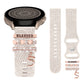 TOYOUTHS Decorative Ring Loop Compatible with Samsung Galaxy Watch 4 & 5 40mm 44mm Band Charms, Glitter Boho Engraved Silicone Straps for Watch 5 Pro/Watch 4 Classic/Watch 3 41mm/Active 2
