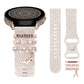 TOYOUTHS Decorative Ring Loop Compatible with Samsung Galaxy Watch 4 & 5 40mm 44mm Band Charms, Glitter Boho Engraved Silicone Straps for Watch 5 Pro/Watch 4 Classic/Watch 3 41mm/Active 2