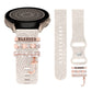 TOYOUTHS Decorative Ring Loop Compatible with Samsung Galaxy Watch 4 & 5 40mm 44mm Band Charms, Glitter Boho Engraved Silicone Straps for Watch 5 Pro/Watch 4 Classic/Watch 3 41mm/Active 2