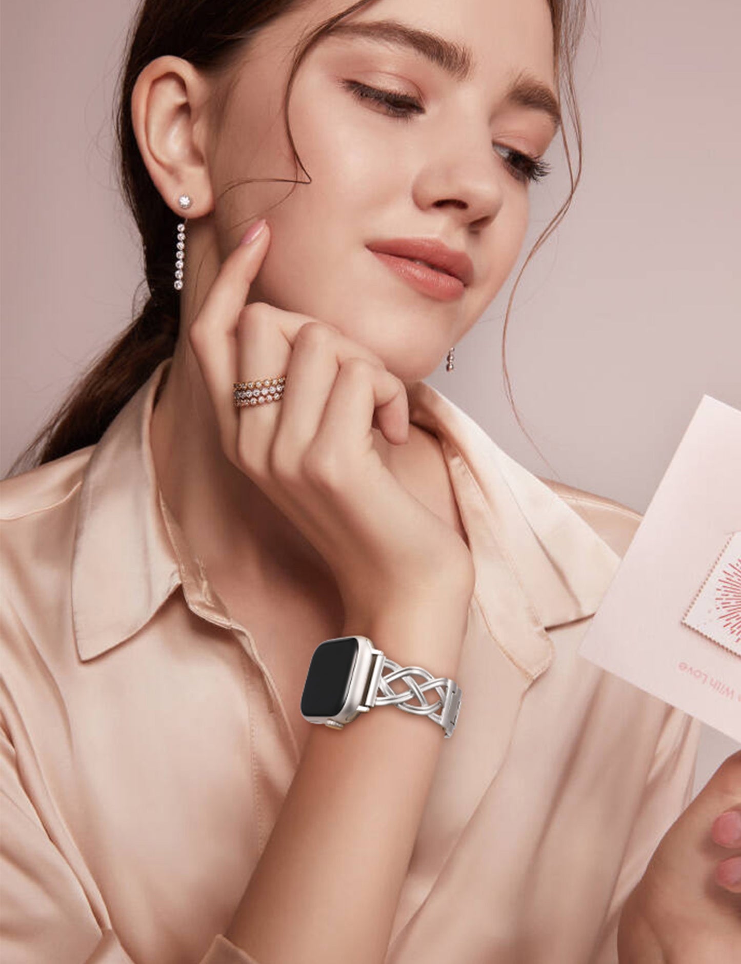 TOYOUTHS Celtic Bracelet Compatible with Apple Watch Bands 38/40/41/42/44/45/46/49mm Women, Dressy Stainless Steel Metal Fancy Nice Pretty Strap for iWatch Series 11 10 9 8 7 6 5 4 Ultra/SE 3 2 1