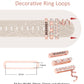 TOYOUTHS Decorative Ring Loop Compatible with Samsung Galaxy Watch 4 & 5 40mm 44mm Band Charms, Glitter Boho Engraved Silicone Straps for Watch 5 Pro/Watch 4 Classic/Watch 3 41mm/Active 2