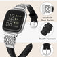 TOYOUTHS Celtic Knot Leather Band Compatible with Fitbit Versa 2/Versa/Versa Lite/SE Band Women, Slim Dressy Thin Designer Premium Leather Strap with Interlock Buckle for Fitbit Versa 2 Smartwatch