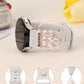 TOYOUTHS Decorative Ring Loop Compatible with Samsung Galaxy Watch 4 & 5 40mm 44mm Band Charms, Glitter Boho Engraved Silicone Straps for Watch 5 Pro/Watch 4 Classic/Watch 3 41mm/Active 2