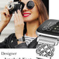 TOYOUTHS Celtic Knot Leather Band Compatible with Fitbit Versa 2/Versa/Versa Lite/SE Band Women, Slim Dressy Thin Designer Premium Leather Strap with Interlock Buckle for Fitbit Versa 2 Smartwatch