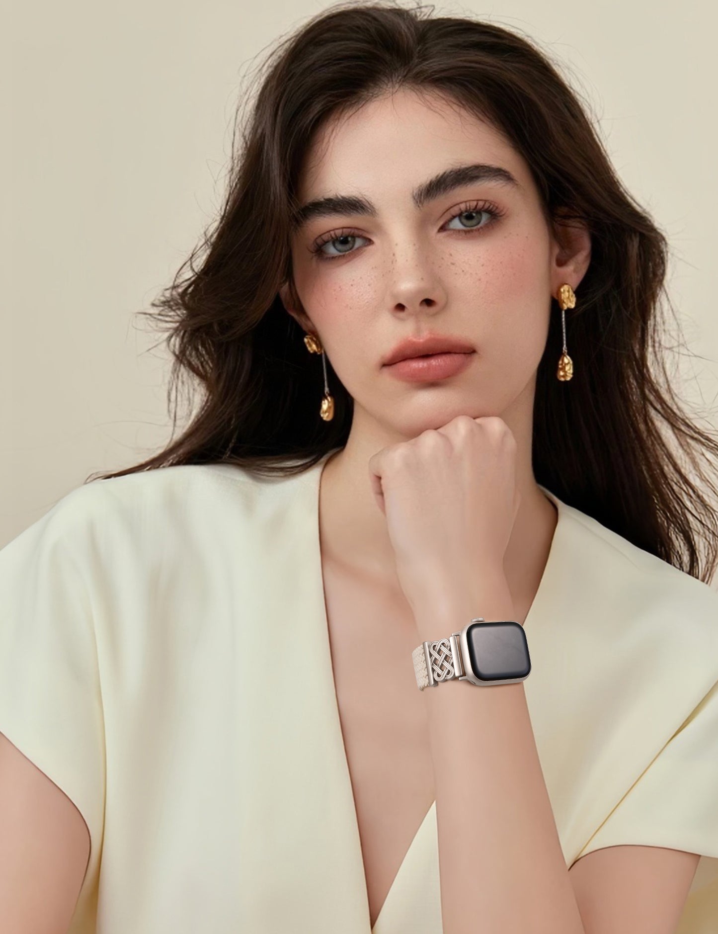 Braided Magnetic Band Compatible with Apple Watch Bands 38/40/41/42/44/45/46/49mm Women Men, Celtic Knot Stretchy Elastic Nylon Fabric Woven Strap for iWatch Series 11 10 9 8 7 6 5 4 SE/Ultra 3 2 1