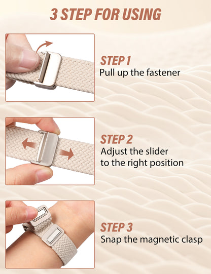 Braided Magnetic Band for Apple Watch Band | Celtic Knot Stretchy Nylon Woven Strap