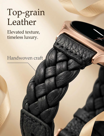 Braided Leather Strap for Samsung Galaxy Watch 9/8 40mm 44mm & Watch 8 Classic 46mm