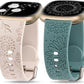 TOYOUTHS 2 Packs Compatible with Fitbit Sense Bands/Sense 2 Band/Versa 3 Band/Versa 4 Band Women Floral Engraved Silicone Strap Dressy Sunflower Dandelion Pattern Sport Bracelet