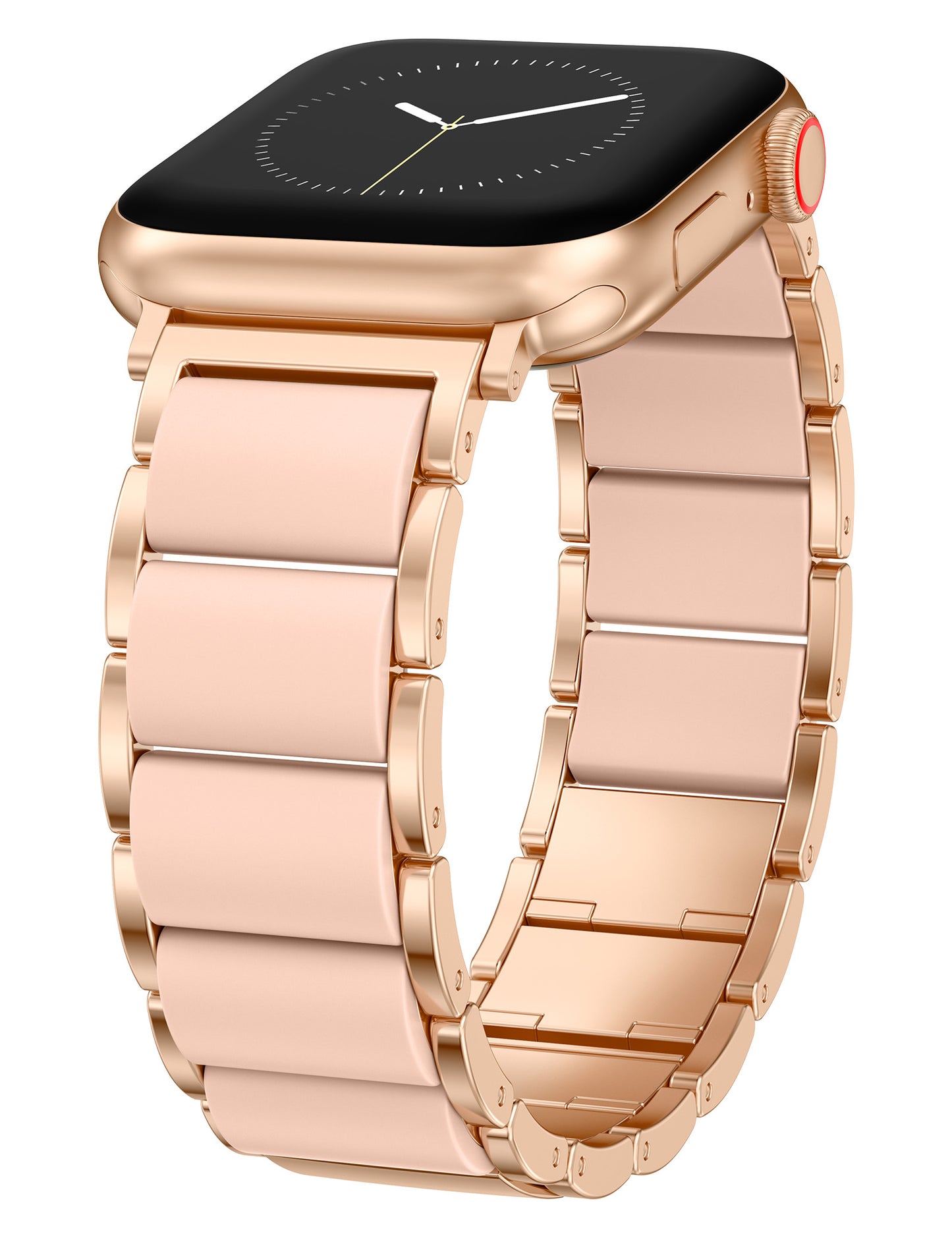 Silicone Metal Pretty Strap for Apple Watch Band | Stainless Steel Chain Link Bracelet
