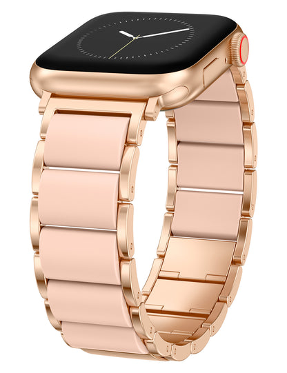 Silicone Metal Pretty Strap for Apple Watch Band | Stainless Steel Chain Link Bracelet