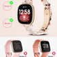 TOYOUTHS Slim Cute Resin Bands Compatible with Fitbit Sense Bands Women, Lightweight Thin Sense Watch Bands Dressy Bracelets Elegant Accessories for Fitbit Versa 3 Bands Women