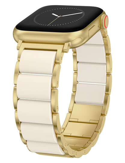 Silicone Metal Pretty Strap for Apple Watch Band | Stainless Steel Chain Link Bracelet