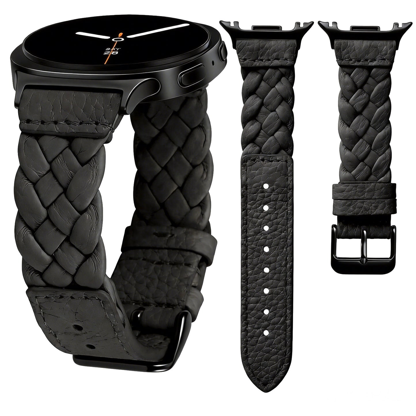 Braided Leather Strap for Samsung Galaxy Watch 9/8 40mm 44mm & Watch 8 Classic 46mm