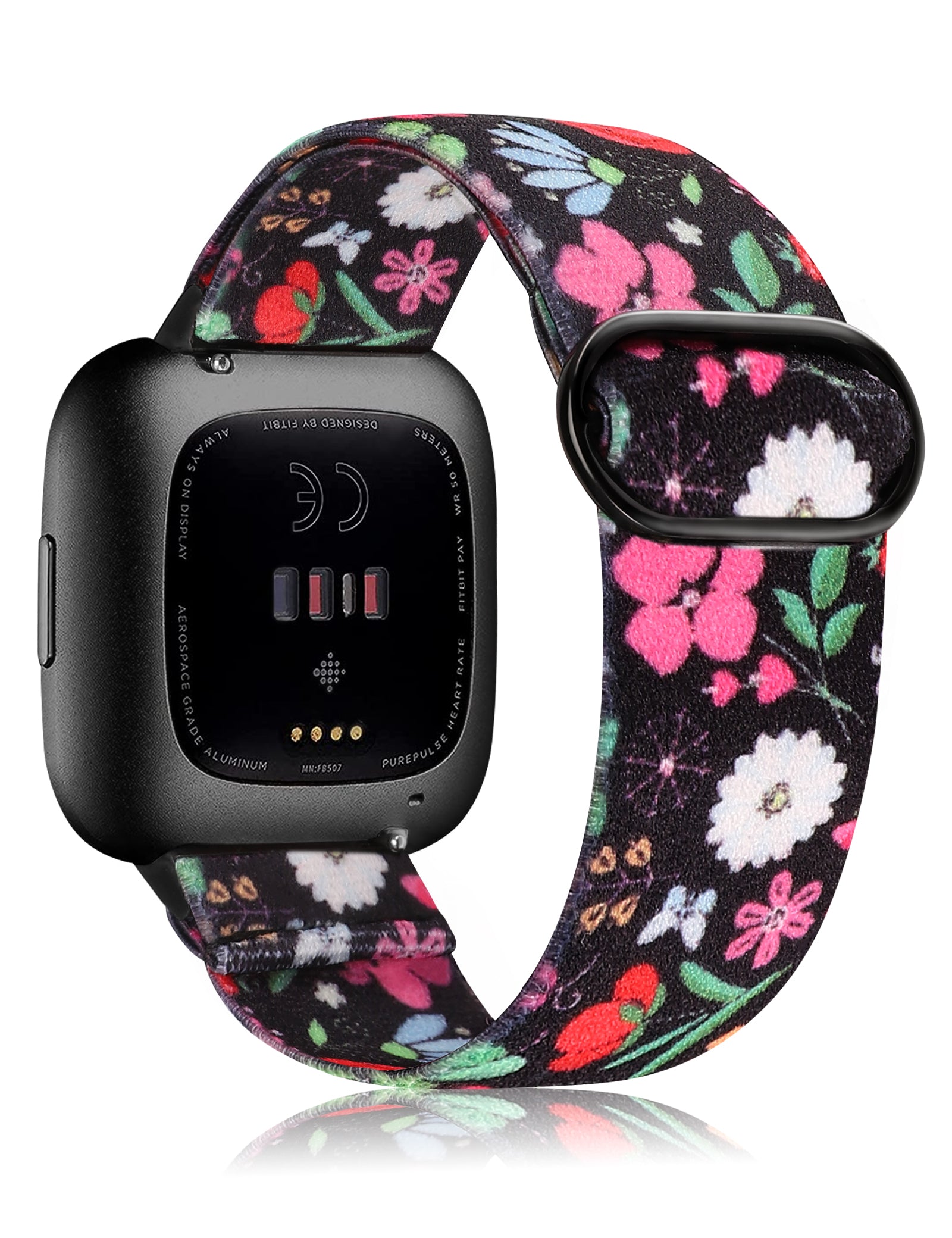 TOYOUTHS Scrunchie Bands Compatible with Fitbit Versa/Versa 2/Versa Lite  Special Edition Women Girl Elastic Stretch Fabric Strap Pattern Printed