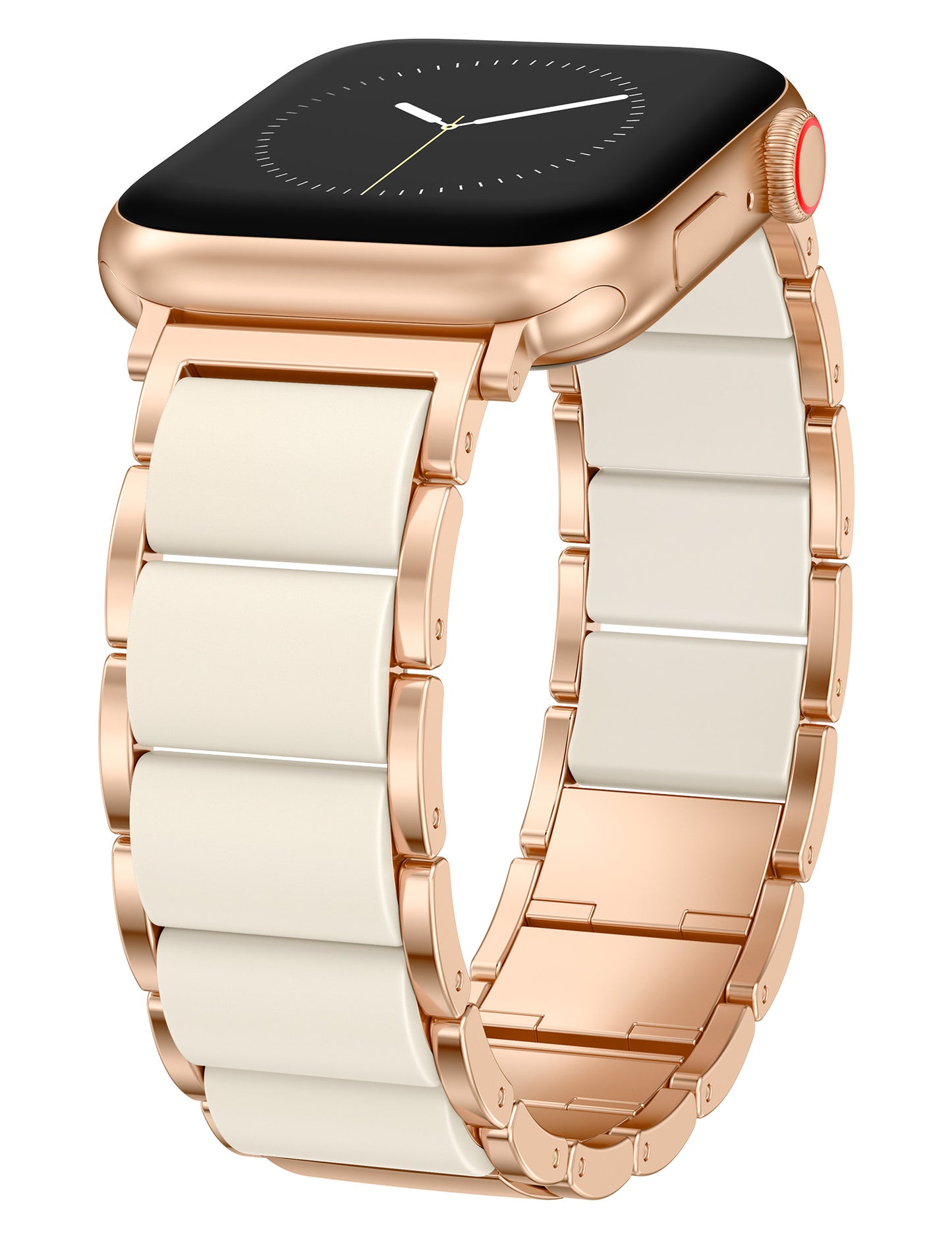 Silicone Metal Pretty Strap for Apple Watch Band | Stainless Steel Chain Link Bracelet