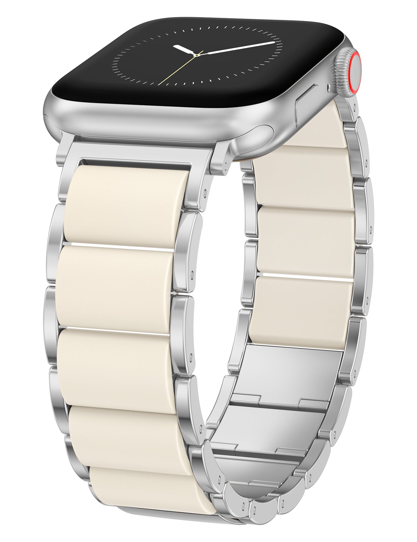 Silicone Metal Pretty Strap for Apple Watch Band | Stainless Steel Chain Link Bracelet