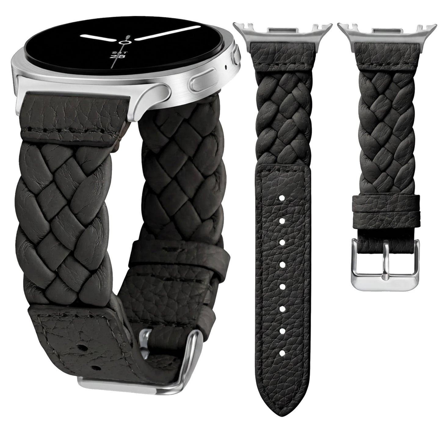 Braided Leather Strap for Samsung Galaxy Watch 9/8 40mm 44mm & Watch 8 Classic 46mm