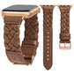 TOYOUTHS Braided Leather Strap Compatible with Apple Watch Band Women 38/40/41/42/44/45/46/49mm Soft Thin Leather Dressy Designer Woven Bracelet for iWatch Series 11 10 9 8 7 6 5 4 Ultra SE 3 2 1