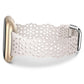 TOYOUTHS Compatible with Fitbit Sense/Sense 2 Band/Versa 3/Versa 4 Bands Women Soft Silicone Replacement Strap Dressy Lace Flower Cut-Outs Breathable Waterproof Sport Wristband Accessories