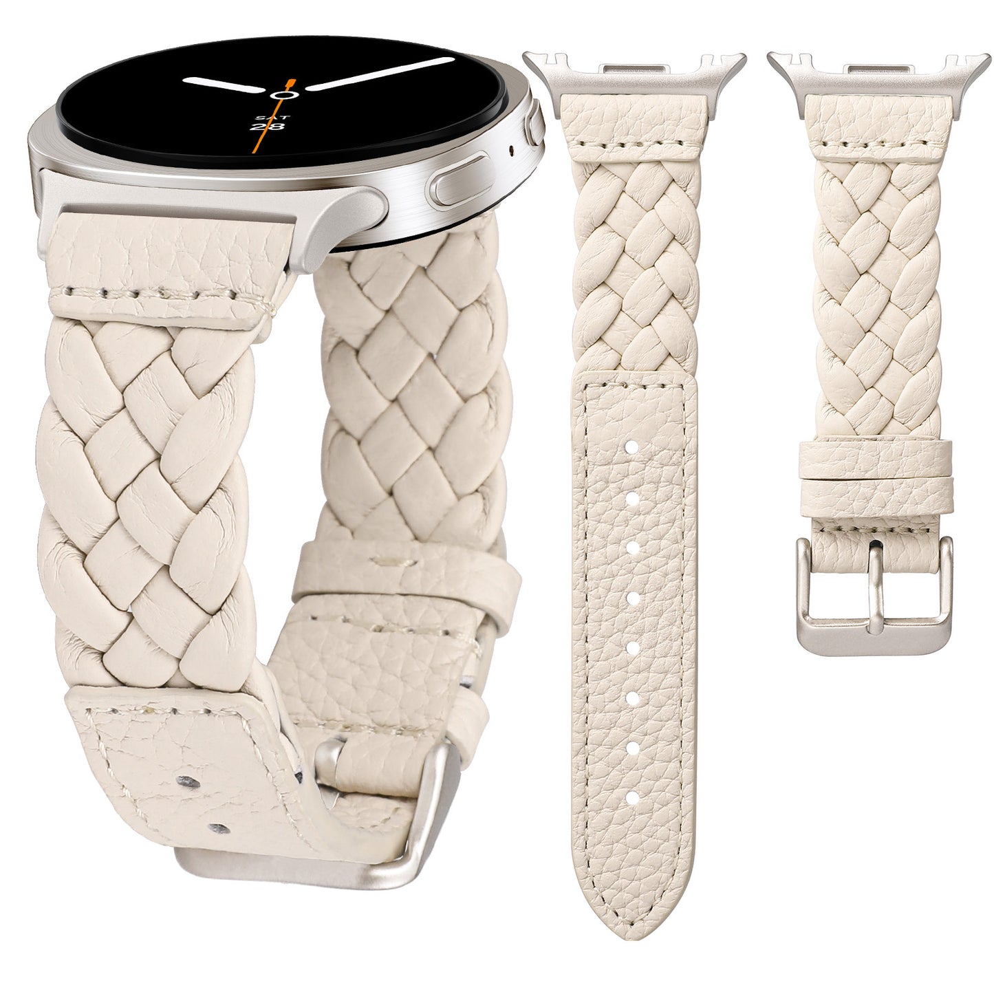 Braided Leather Strap for Samsung Galaxy Watch 9/8 40mm 44mm & Watch 8 Classic 46mm