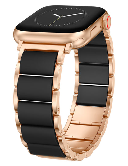 Silicone Metal Pretty Strap for Apple Watch Band | Stainless Steel Chain Link Bracelet