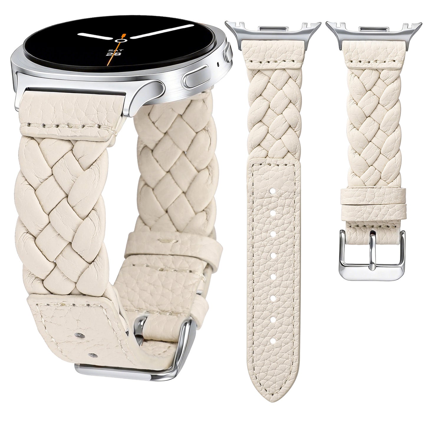 Braided Leather Strap for Samsung Galaxy Watch 9/8 40mm 44mm & Watch 8 Classic 46mm