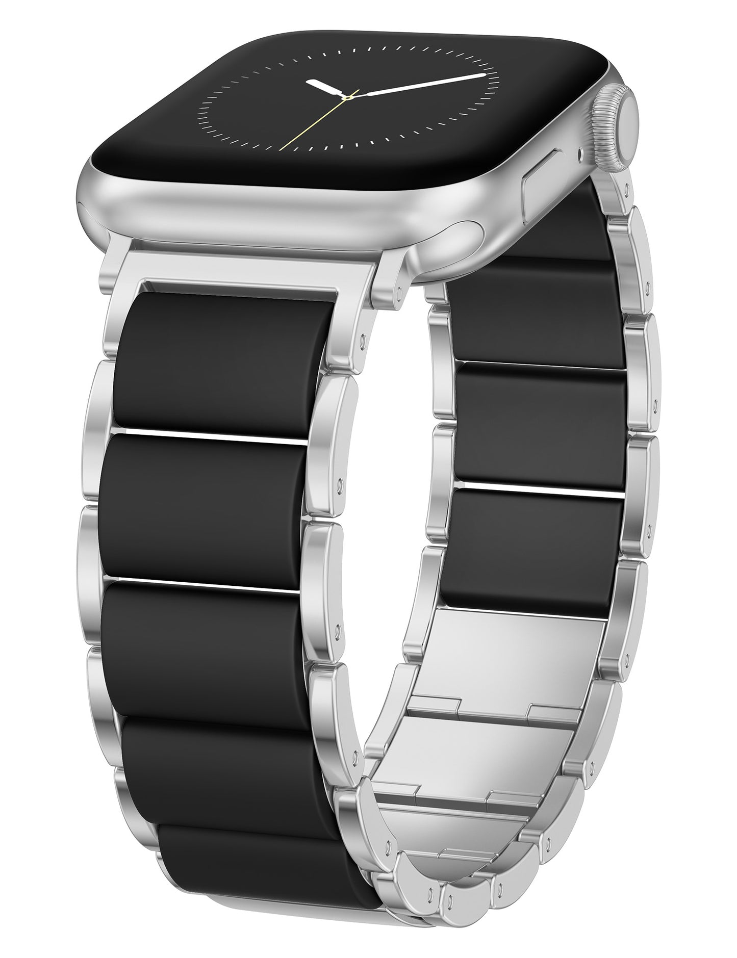 Silicone Metal Pretty Strap for Apple Watch Band | Stainless Steel Chain Link Bracelet