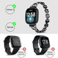 TOYOUTHS Bling Band Compatible with Fitbit Sense Bands/Versa 3 Bands for Women, Dressy Slim Watch Replacement Strap, Elegant Cute Bracelet Wristband