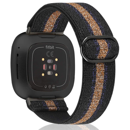 TOYOUTHS Compatible with Fitbit Sense/Sense 2 Band/Versa 3/Versa 4 Bands Women Men Elastic Adjustable Nylon Fabric Strap Scrunchies Solo Loop Stretchy Bracelet Dressy Sport Wristband Accessories