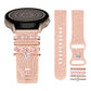 TOYOUTHS Decorative Ring Loop Compatible with Samsung Galaxy Watch 4 & 5 40mm 44mm Band Charms, Glitter Boho Engraved Silicone Straps for Watch 5 Pro/Watch 4 Classic/Watch 3 41mm/Active 2