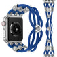 Beaded Bracelet Compatible with Apple Watch Band 41mm 40mm 38mm 49mm 45mm 44mm 42mm Women, Boho Western Dressy Elastic Stretchy Fancy Charms Solo Loop Strap for iWatch Series 8/SE/Ultra/7/6/5/4/3/2/1