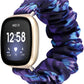 TOYOUTHS Scrunchie Band Compatible with Fitbit Versa 3/Versa 4/Sense/Sense 2 Band for Women, Solo Loop Soft Elastic Nylon Strap Replacement Replacement Breathable Stretchy Bracelet Wristband