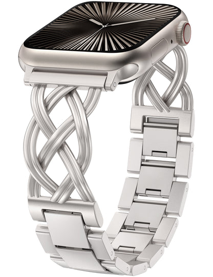 TOYOUTHS Celtic Bracelet Compatible with Apple Watch Bands 38/40/41/42/44/45/46/49mm Women, Dressy Stainless Steel Metal Fancy Nice Pretty Strap for iWatch Series 11 10 9 8 7 6 5 4 Ultra/SE 3 2 1