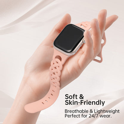 4 Pack Braided Silicone Bands for Apple Watch Band | Celtic Thin Lace Sport Strap