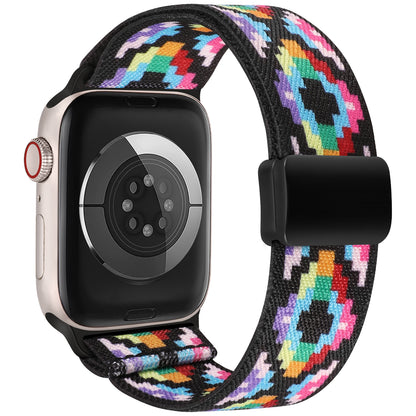 TOYOUTHS Stretchy Loop Band with Magnetic Clasp Compatible with Apple Watch Band Women 40mm 38mm 41mm 42mm 44mm 45mm 46mm 49mm, Elastic Nylon Fabric Strap for iWatch Series 10 9 8 7 6 SE 5 4 3 Ultra 2